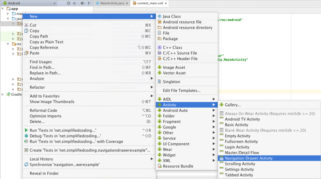 Android navigation drawer example panayiotis georgiou